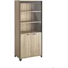 Image de Armoire Industriel - MAMBO - 2PV-2PP - Décor Bois - L:80 H:187 P:46