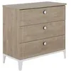 Image de Commode 3 tiroirs - GALIPETTE - MARCEL - Chêne blond/Blanc - L95 x P46 x H91 cm - Made in France