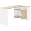 Image de Bureau dangle en bois LIVERPOOL - Blanc - DIAGONE - 3 tiroirs - Contemporain - Design