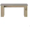 Image de Banc de table carrée effet bois chêne clair et finition minérale