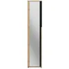 Image de Dressing miroir 1 porte effet bois chêne 50cm hauteur 235cm