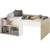 Image de Lit combiné enfant OSCAR - 90 x 190 cm - Chêne clair / Blanc - Diagone