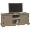 Image de Meuble TV Hifi Taupe 2 Portes 2 Niches