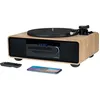 Image de Micro-chaîne Bluetooth avec platine - THOMSON - Noir/Bois - Radio FM/CD/MP3/USB 60W Tourne-disques Égaliseur Alim. 230V