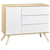 Image de Commode SEVENTIES 1 porte 3 tiroirs Blanc