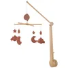Image de Mobile musical bébé en bois avec 4 jouets - UNI TERRACOTTA