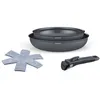 Image de Batterie de cuisine Arthur Martin Set de 2 poêles AM1439 Gris mat