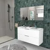 Image de Meuble sous-vasque 2 tiroirs MALAGA 120 cm + vasque / Blanc