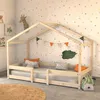 Image de Lit cabane INDIANA 90x190 + sommier / Naturel