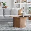 Image de Table basse BAHIA diamètre 80 cm / Décor Chêne artisan