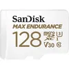 Image de Carte mémoire microSDXC SanDisk MAX ENDURANCE Video Monitoring 128 Go + Adaptateur SD 60 000 heures