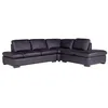 Image de Canapé dangle en cuir - ONYX II - Noir - Angle droit - Confort moelleux