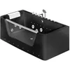 Image de Baignoire balnéo vitrée à leds DYONA - 1 place - 260L - 85*170*58cm - Noire