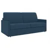 Image de Canapé 3 places convertible express en tissu bleu foncé - Couchage 140 cm - Matelas 14 cm CALIFE