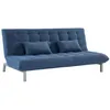 Image de Canapé 3 places convertible clic clac en tissu HORNET - Bleu