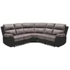 Image de Canapé dangle relax gris et noir en microfibre et simili TOLZANO