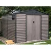 Image de Abri de jardin métal en acier galvanisé effet bois gris 894 m² - ADELMO
