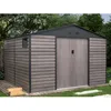 Image de Abri de jardin métal en acier galvanisé effet bois gris 1098 m² - ADELMO