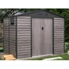 Image de Abri de jardin métal en acier galvanisé effet bois gris 540 m² - ADELMO