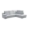 Image de Canapé dangle convertible en tissu PYLOS - Gris clair - Angle droit