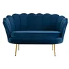 Image de CanapÃ© 2 places coquillage en velours bleu nuit DANDELION en occasion ou reconditionné