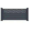Image de Clôture à poser H89 x L188.6 cm en aluminium anthracite à motifs - BAZIO