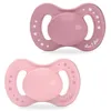 Image de Luc et Léa Sucette Anatomique Végétale 6-18m Rose Lot de 2