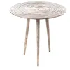 Image de Bout de canapé rond en aluminium effet étain Ø45 cm Bao - Amadeus