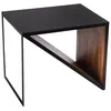 Image de Table dappoint 60x45x51 cm décor chêne et acier