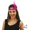 Image de Bandeau Charleston - Ptit Clown - Sequins avec Plume - Fuchsia - Accessoire de mode