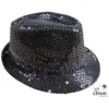 Image de Chapeau Borsalino en tissu sequins noir - PTIT CLOWN - Adulte