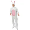 Image de Costume une pièce - PTIT CLOWN - Lapin Blanc Adulte PtitClown - Blanc - Peluche - Capuche oreilles
