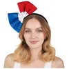 Image de 1 Serre-tête noeud papillon France tricolore bleu blanc et rouge REF/22397