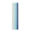 Image de Bougies - PTIT Clown - re22578 - Lot de 24 - Bleu pailleté - 15 30 cm de hauteur
