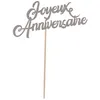 Image de Pique à gâteau - PTIT Clown - re22731 - Argent - 20 cm - Joyeux Anniversaire