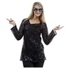 Image de Tunique - Femme - Sequins - Noir - Sans manche