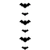 Image de Guirlande Chauve-Souris dHalloween Verticale - PTIT CLOWN - 22934 - Décoration de Fête à Suspendre - Papier - 120 cm - Noir