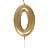 Image de Bougie Anniversaire - PTIT CLOWN - Chiffre 0 - Dorée - 9 x 5 cm