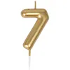 Image de Bougie anniversaire - PTIT CLOWN - Chiffre 7 - Or - 9 x 5 cm - Décoration de fête
