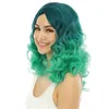 Image de Perruque - PTIT CLOWN - Tie and Dye Verte - Mi-longue Bouclée - Coiffable - Tendance