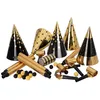 Image de Kit cotillons - PTIT CLOWN - Or et Noir - Sachet 5 personnes - Accessoires festifs - Ambiance festive