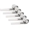 Image de Sifflet sans-gêne argent métallique pour votre fête (x6) REF/32180