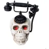 Image de Décoration Halloween - PTIT CLOWN - Tête de Mort (Téléphone) - Sonore - Lumineuse - 22 x 25 cm