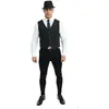 Image de Gilet de gangster - PTIT CLOWN - Noir à rayures blanches - Homme - Rayures verticales - Tailles S/M L/XL