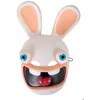 Image de Masque Lapins Crétins  - PTIT CLOWN - Taille adulte unique - PVC - Blanc/Beige
