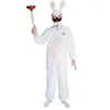 Image de Déguisement adulte - PTIT CLOWN - Lapins Cretins - Blanc - Combinaison zippée - Sous licence officielle