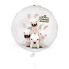 Image de Ballon décoratif - PTIT CLOWN - Lapins Crétins - Aluminium - 40 cm - Blanc