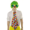 Image de Cravate géante de clown - PTIT CLOWN - carreaux multicolores - 60 x 25 cm - rouge - multicolore