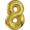 Image de Ballon - PTIT CLOWN - re70008 - Chiffre 8 - Aluminium mylar - 30 cm - Or