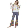 Image de Déguisement - PTIT CLOWN - Hippie Années 60 - Taille L/XL - Multicolore - Inclus: chemise pantalon collier